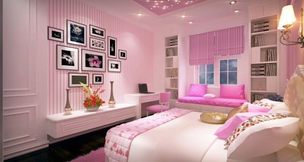 Vẻ đẹp xinh xắn với màu hồng trong bài trí nội thất không gian ...